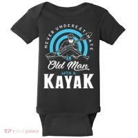 Never Underestimate An Old Man With A Kayak Baby Bodysuit thumb 0