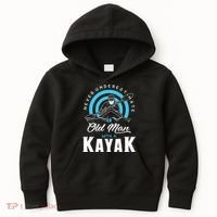 Never Underestimate An Old Man With A Kayak Kids Hoodie thumb 0