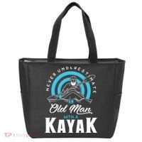 Never Underestimate An Old Man With A Kayak Tote Bag thumb 0
