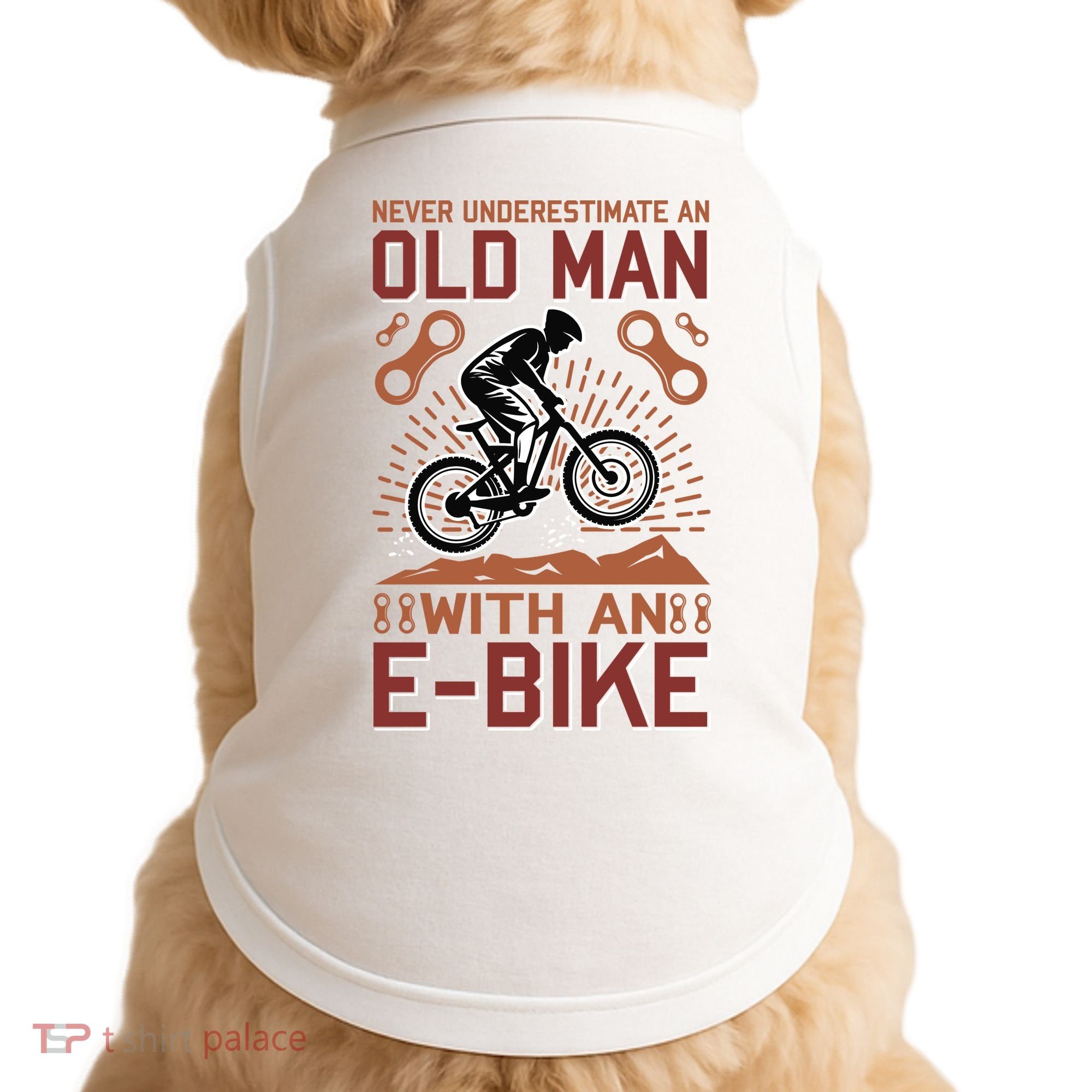 Never Underestimate An Old Man With An E Bike Doggie Tank