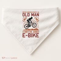 Never Underestimate An Old Man With An E Bike USA-Made Doggie Bandana thumb 0