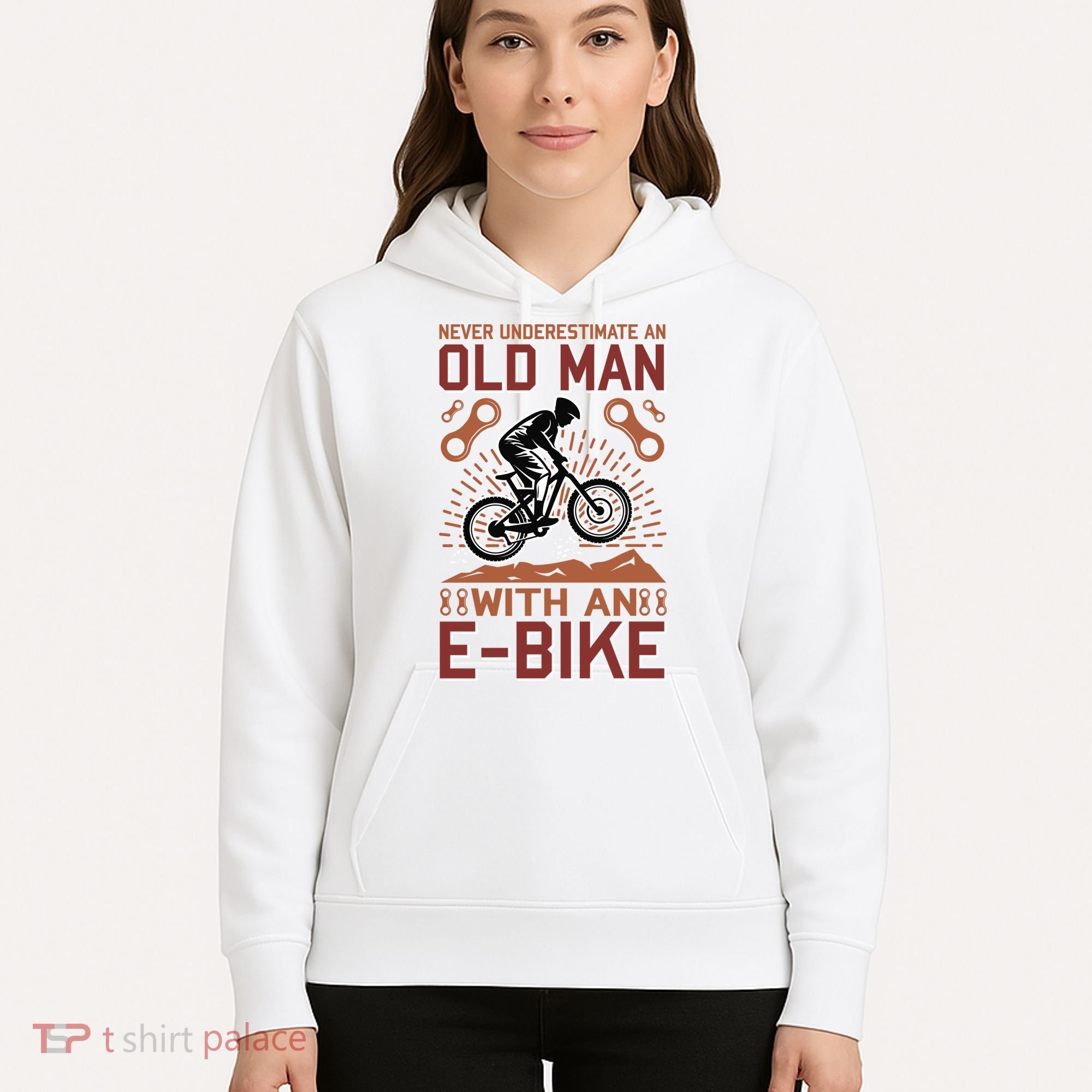 Never Underestimate An Old Man With An E Bike Hoodie