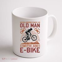Never Underestimate An Old Man With An E Bike Coffee Mug thumb 1