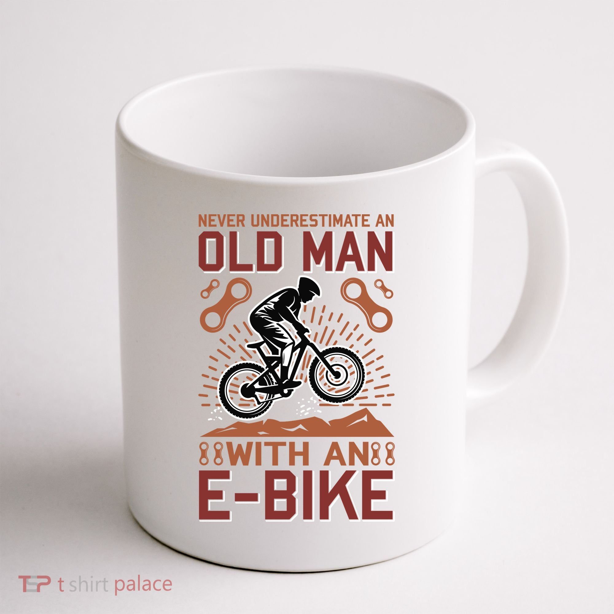 Never Underestimate An Old Man With An E Bike Coffee Mug