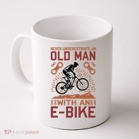 Never Underestimate An Old Man With An E Bike Coffee Mug thumb 0