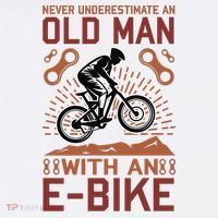 Never Underestimate An Old Man With An E Bike Women's Hoodie thumb 2