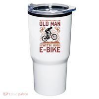 Never Underestimate An Old Man With An E Bike Tumbler thumb 0