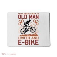 Never Underestimate An Old Man With An E Bike Mousepad thumb 0