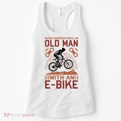 Never Underestimate An Old Man With An E Bike Women's Tank Top