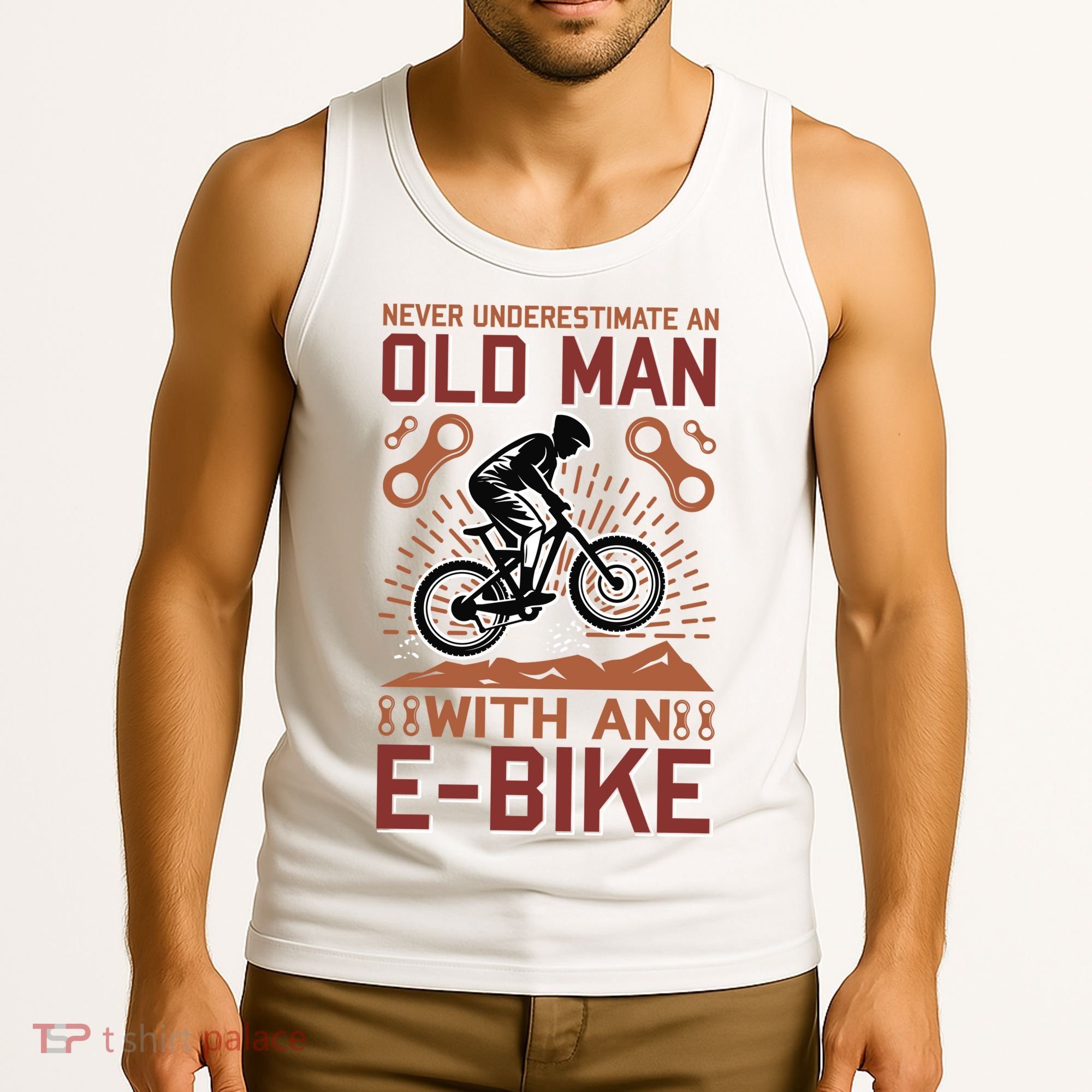 Never Underestimate An Old Man With An E Bike Tank Top