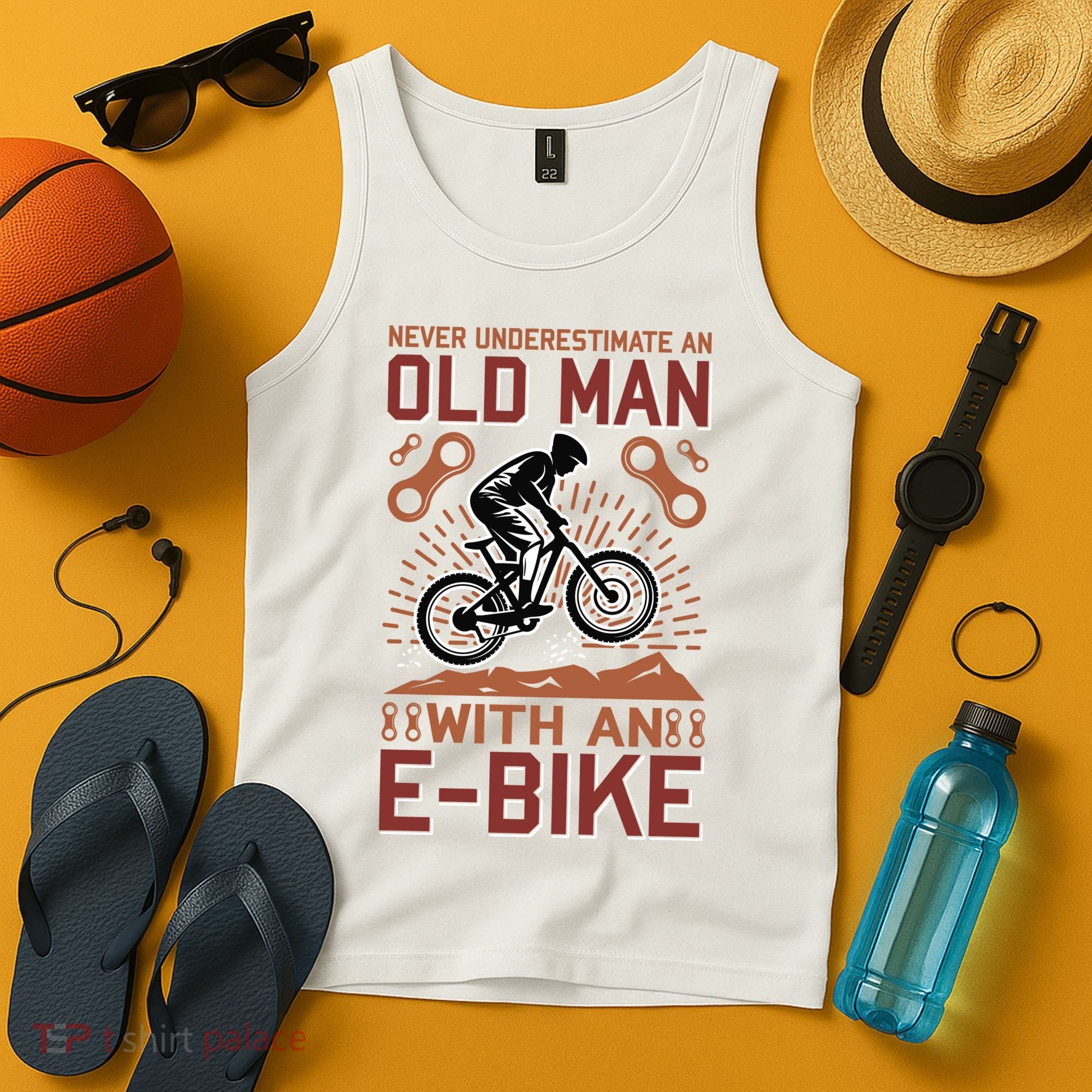 Never Underestimate An Old Man With An E Bike Tank Top
