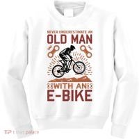 Never Underestimate An Old Man With An E Bike Kids Sweatshirt thumb 0
