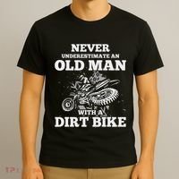Never Underestimate An Old Man With A Dirt Bike Gif T-Shirt thumb 3