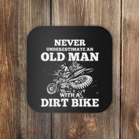 Never Underestimate An Old Man With A Dirt Bike Gif Coaster thumb 0