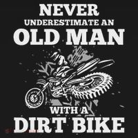 Never Underestimate An Old Man With A Dirt Bike Gif Women's Hoodie thumb 2