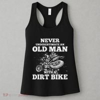 Never Underestimate An Old Man With A Dirt Bike Gif Women's Tank Top thumb 3