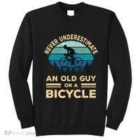 Never Underestimate An Old Guy On A Bicycle Funny Cycling Sweatshirt thumb 0