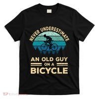 Never Underestimate An Old Guy On A Bicycle Funny Cycling T-Shirt thumb 0
