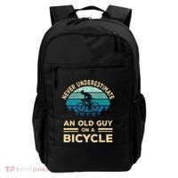 Never Underestimate An Old Guy On A Bicycle Funny Cycling Backpack thumb 0