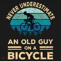 Never Underestimate An Old Guy On A Bicycle Funny Cycling Women's Hoodie thumb 2