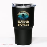 Never Underestimate An Old Guy On A Bicycle Funny Cycling Tumbler thumb 0