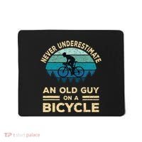 Never Underestimate An Old Guy On A Bicycle Funny Cycling Mousepad thumb 0