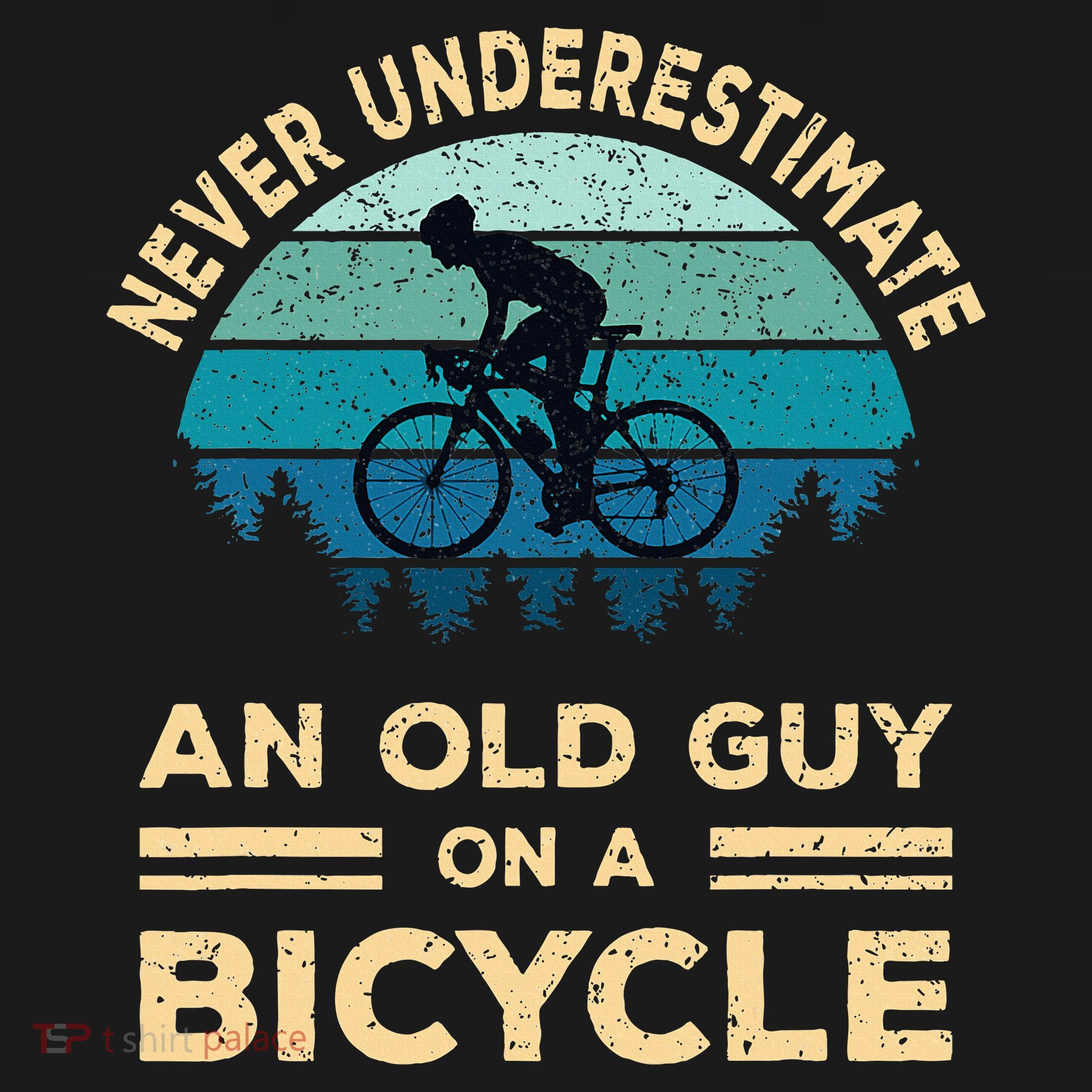 Never Underestimate An Old Guy On A Bicycle Funny Cycling Women's Tank Top