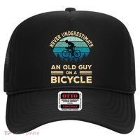 Never Underestimate An Old Guy On A Bicycle Funny Cycling Hat thumb 0