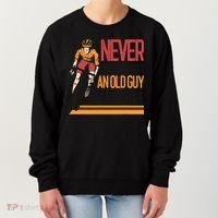 Never Underestimate An Old Guy On A Bicycle Funny Cycling Women's Sweatshirt thumb 0