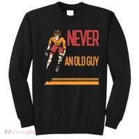 Never Underestimate An Old Guy On A Bicycle Funny Cycling Sweatshirt thumb 0