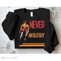 Never Underestimate An Old Guy On A Bicycle Funny Cycling Sweatshirt thumb 2