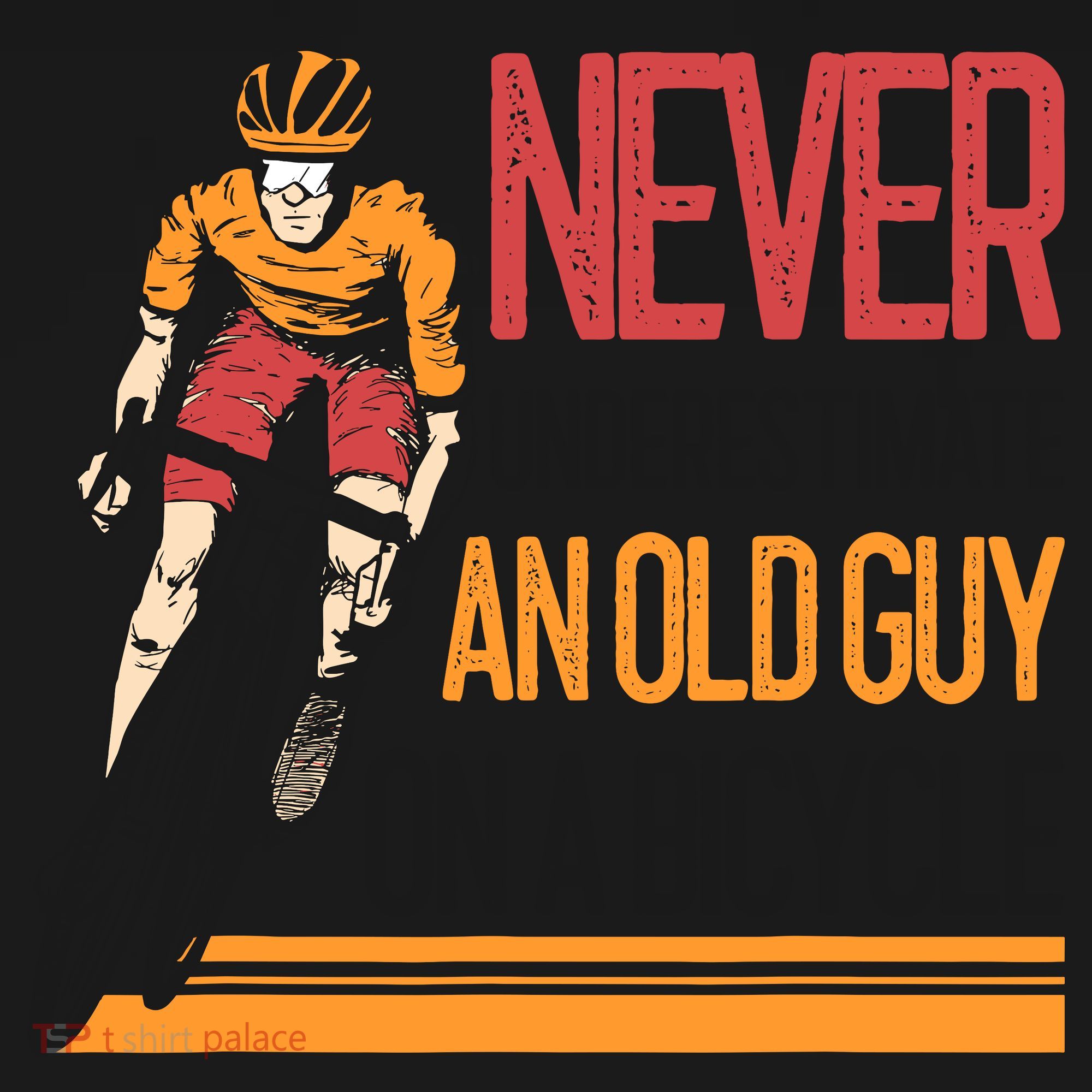 Never Underestimate An Old Guy On A Bicycle Funny Cycling Sweatshirt