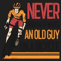 Never Underestimate An Old Guy On A Bicycle Funny Cycling Beanie thumb 2