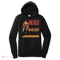 Never Underestimate An Old Guy On A Bicycle Funny Cycling Women's Hoodie thumb 0