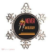 Never Underestimate An Old Guy On A Bicycle Funny Cycling Ornament thumb 0