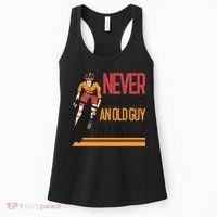 Never Underestimate An Old Guy On A Bicycle Funny Cycling Women's Tank Top thumb 0