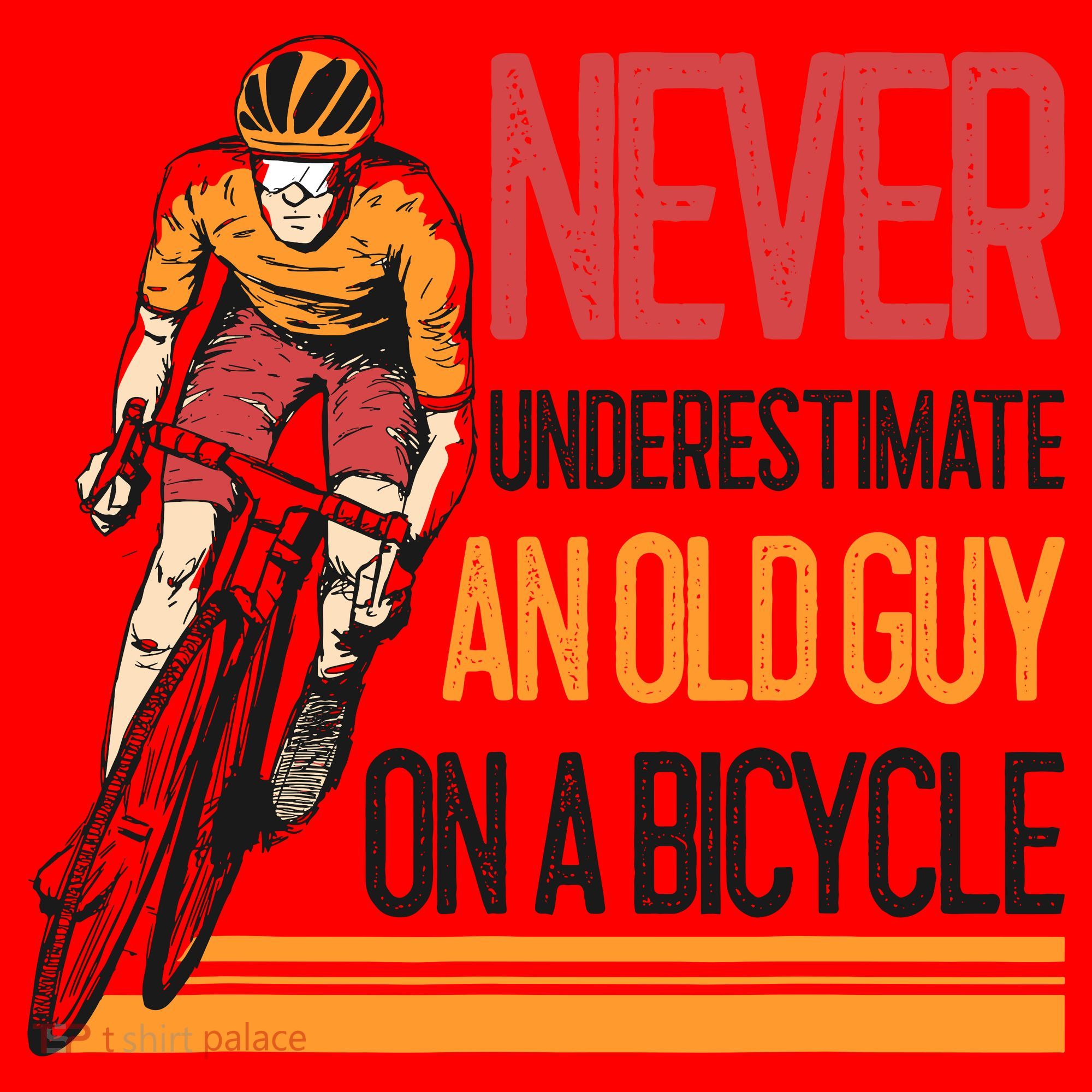 Never Underestimate An Old Guy On A Bicycle Funny Cycling Santa Hat