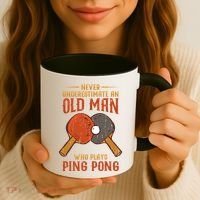 Never Underestimate An Old Man Who Plays Ping Pong Sport Coffee Mug thumb 3