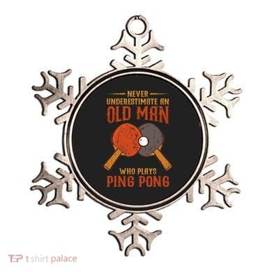 Never Underestimate An Old Man Who Plays Ping Pong Sport Ornament