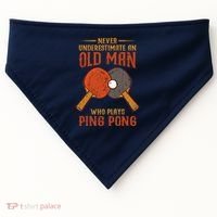 Never Underestimate An Old Man Who Plays Ping Pong Sport USA-Made Doggie Bandana thumb 0