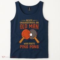 Never Underestimate An Old Man Who Plays Ping Pong Sport Tank Top thumb 2