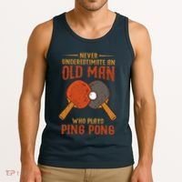 Never Underestimate An Old Man Who Plays Ping Pong Sport Tank Top thumb 3