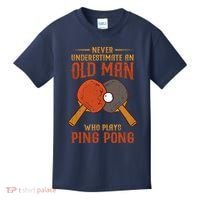 Never Underestimate An Old Man Who Plays Ping Pong Sport Kids T-Shirt thumb 0