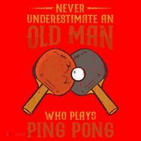 Never Underestimate An Old Man Who Plays Ping Pong Sport Santa Hat thumb 1