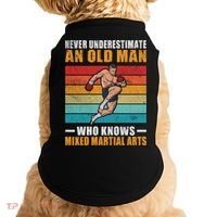 Never Underestimate An Old Who Knows Mixed Martial Arts Great Gift Doggie Tank thumb 0