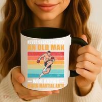 Never Underestimate An Old Who Knows Mixed Martial Arts Great Gift Coffee Mug thumb 3