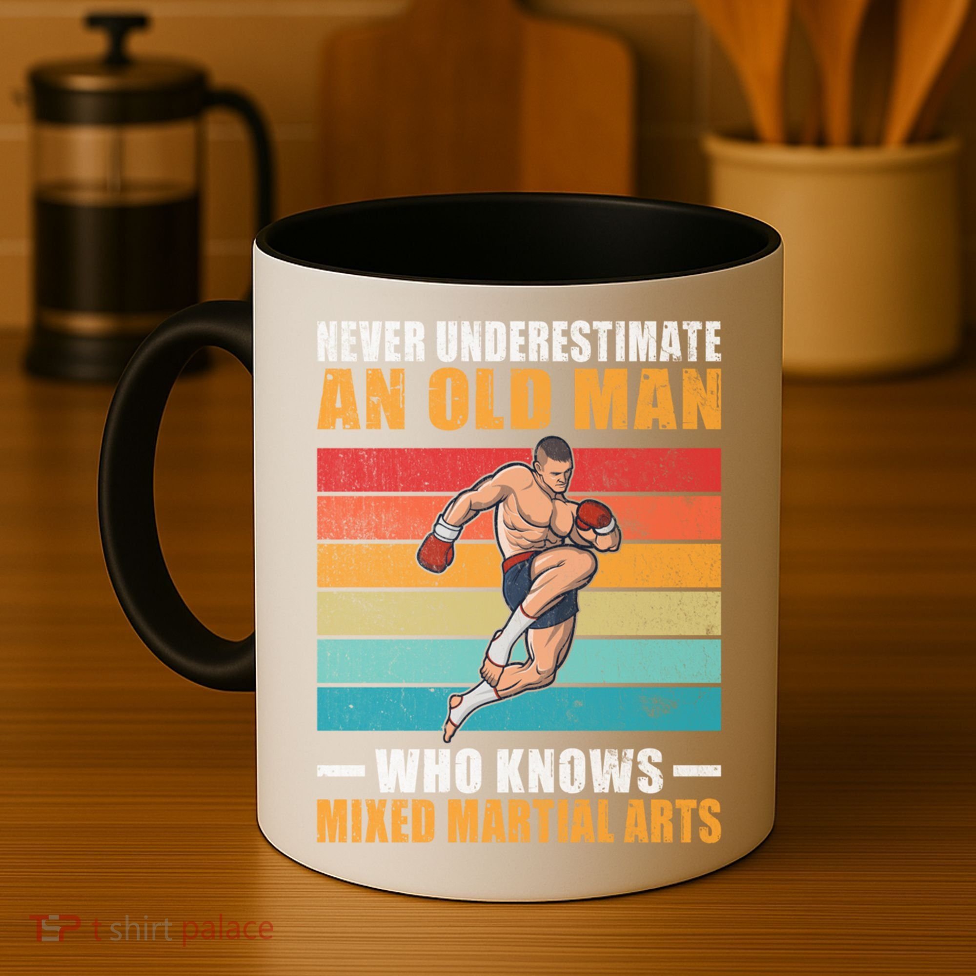 Never Underestimate An Old Who Knows Mixed Martial Arts Great Gift Coffee Mug