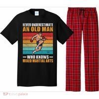 Never Underestimate An Old Who Knows Mixed Martial Arts Great Gift Pajama Set thumb 0