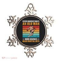 Never Underestimate An Old Who Knows Mixed Martial Arts Great Gift Ornament thumb 0