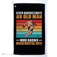 Never Underestimate An Old Who Knows Mixed Martial Arts Great Gift Golf Towel thumb 0